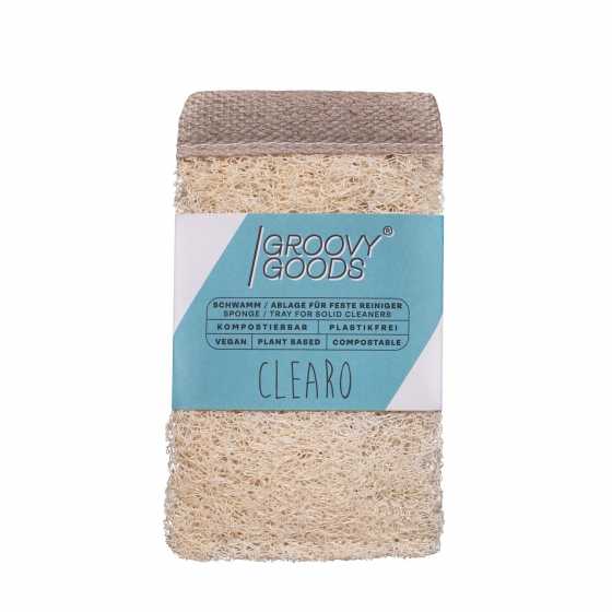 Loofah 2 en 1, éponge et support pour nettoyants solides