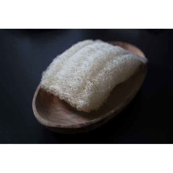 Loofah 2 en 1, éponge et support pour nettoyants solides
