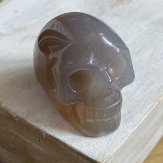 Crâne sculpté quartz fumé
