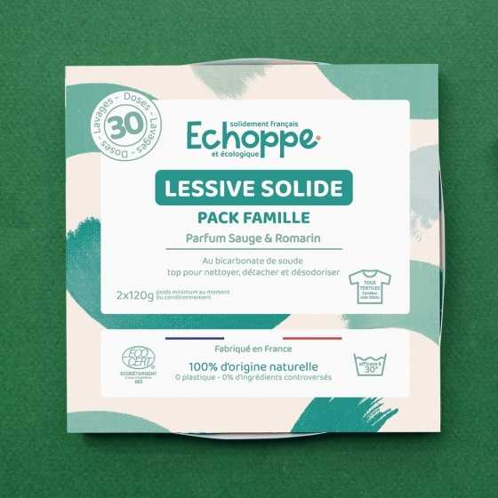 Lessive solide - Sauge & Romarin pack famille - Echoppe