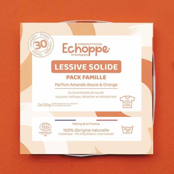 Lessive solide - Amande douce & Orange pack famille - Echoppe