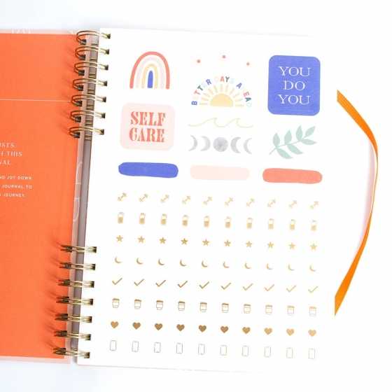 Wellness-Journal mit Stickers - Take Care