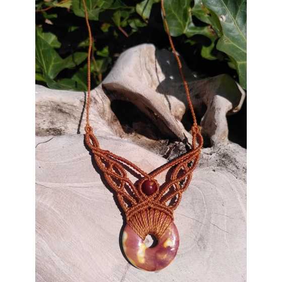 Collier micro-macramé Mokaite Donut