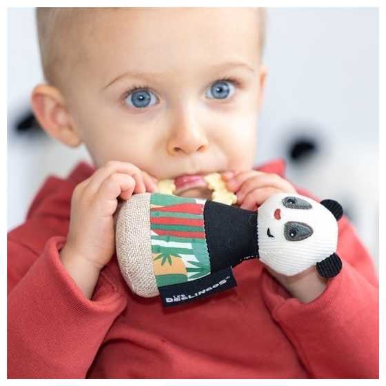 Hochet maracas Rototos le panda - Les Déglingos, maternage, bébé, cadeau, Boutique, Fribourg, Suisse
