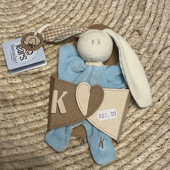 Kuscheltier Lappen blaue Kaninchen - Keptin-Jr