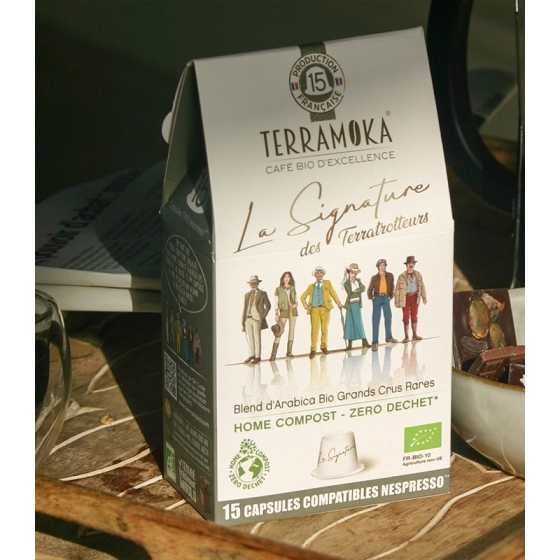La Signature des Terratrotteurs Bio-Kaffee 15 biologisch abbaubare Kapseln - Terramoka