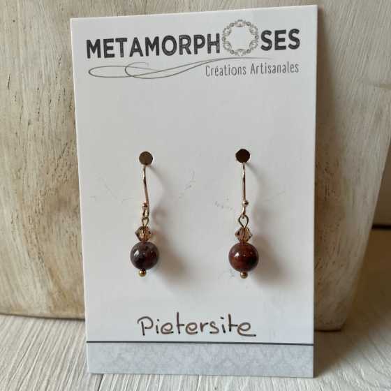 Boucles d'oreilles Piétersite et Swarovski
