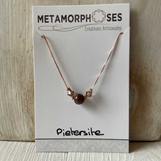 Collier Piétersite et Swarovski