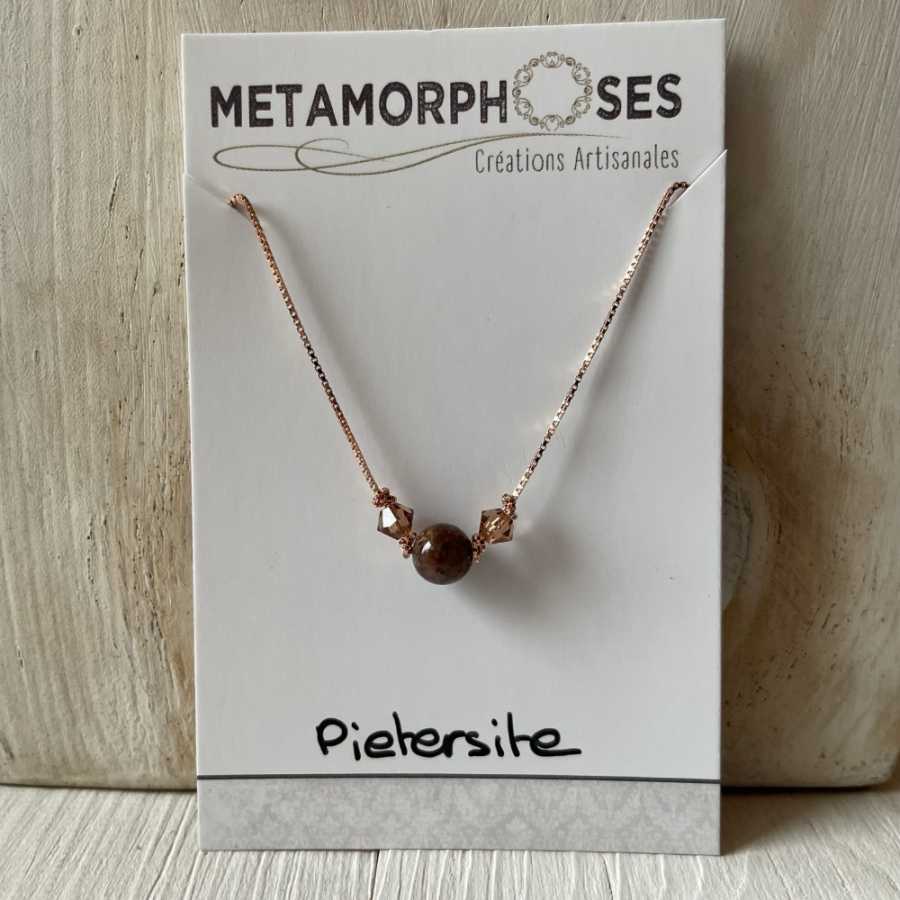 Collier Piétersite et Swarovski