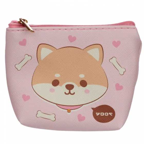 PVC Geldbörse - Adoramals Shiba Inu - Hund rosa