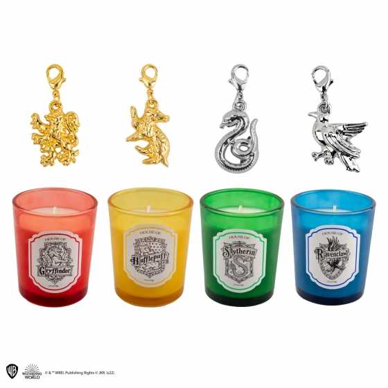 Set de 4 Bougies Parfumées Poudlard avec Bracelet à Charms - Harry Potter