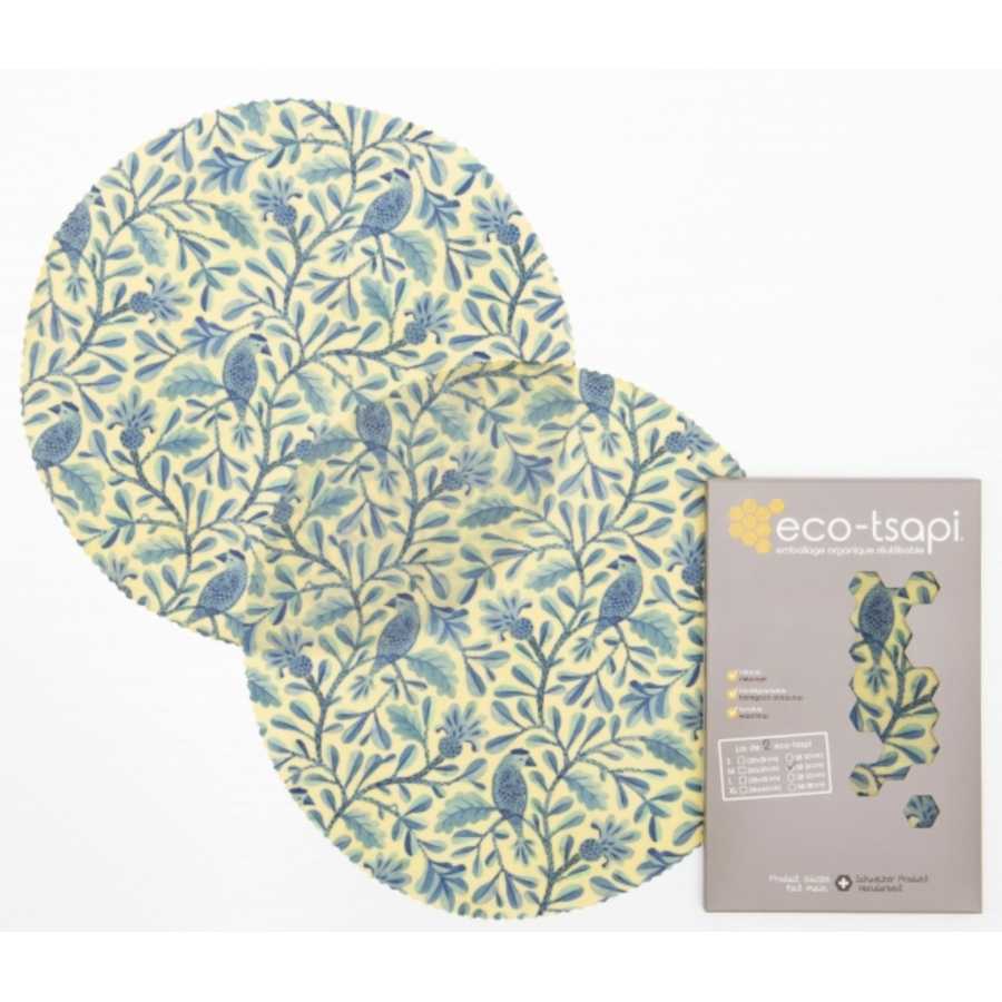 Emballage à la cire d'abeille MEDIUM rond ø 26 cm (2 pièces) - Eco-Tsapi