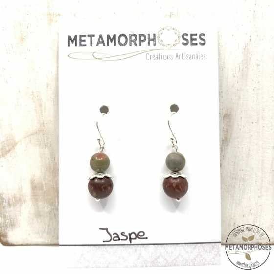 Boucles d'oreilles Jaspe "Collection"