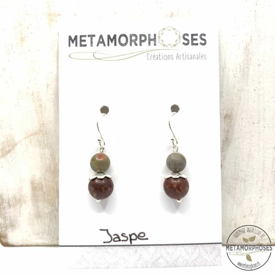 Boucles d'oreilles Jaspe "Collection"