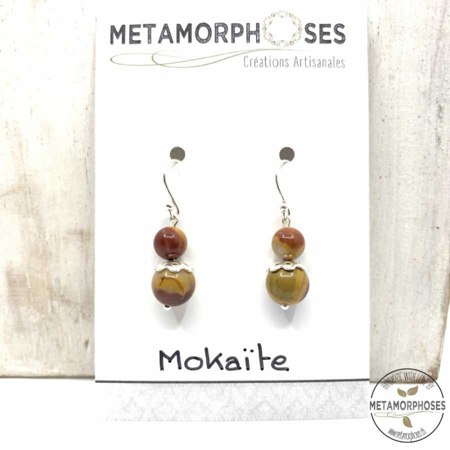 Boucles d'oreilles Mokaïte "Collection"