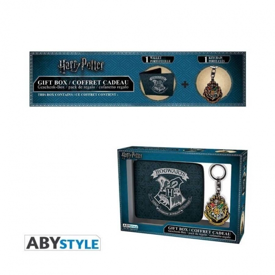 Gift Pack Harry Potter - Porte-Monnaie + Porte-Clés "Poudlard"