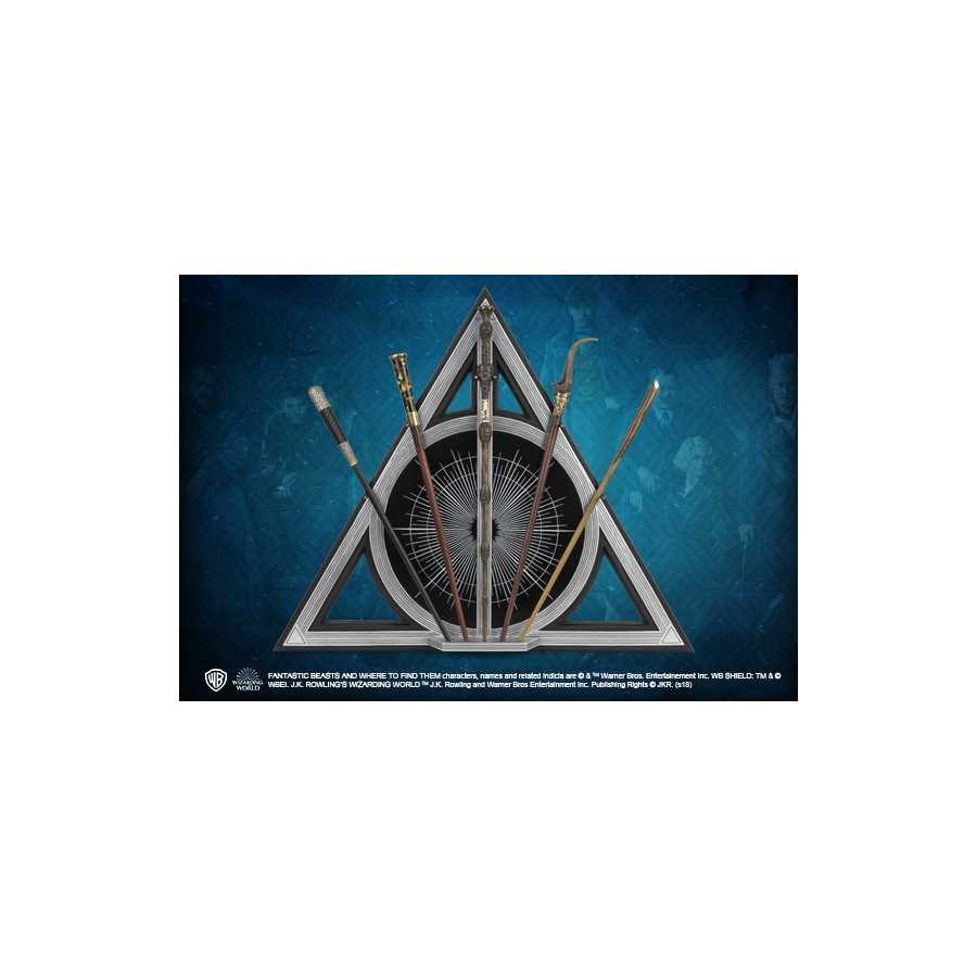 Display mit 5 Zauberstäben "Heiligtümer des Todes" - Grindelwalds Verbrechen - Phantastische Tierwesen