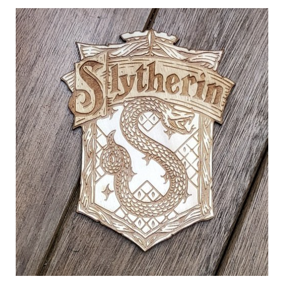 Untersetzer aus Holz Slytherin - Harry Potter