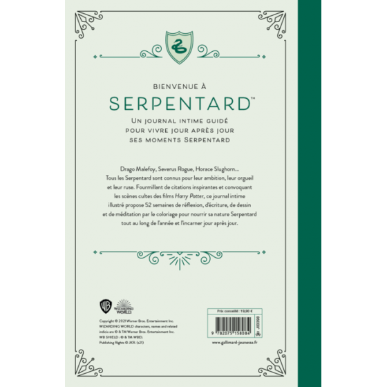 Ambition (Serpentard) - journal intime pour cultiver son âme de Serpentard - Harry Potter
