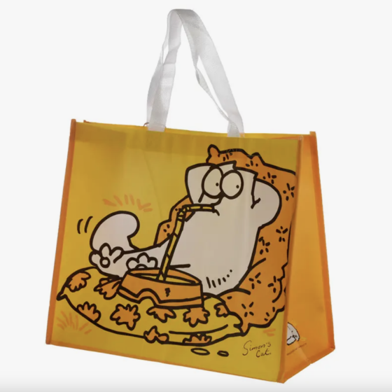 Sac à provisions réutilisable jaune Simon's Cat