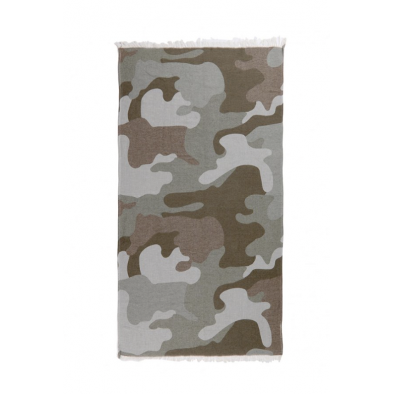 Towel To Go Hammamtuch Camouflage Khaki-Braun