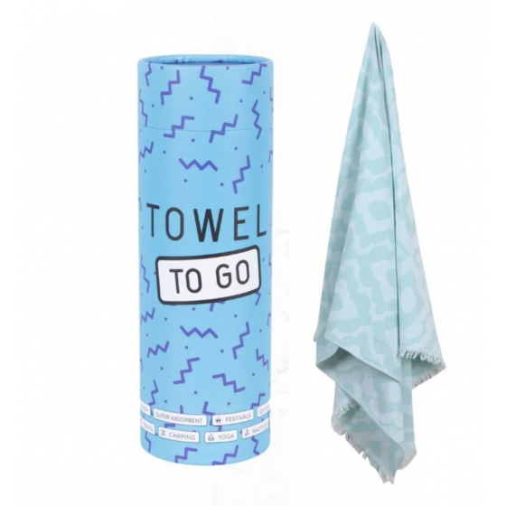 Towel To Go Serviette de Hammam Tissé Jacquard bleu