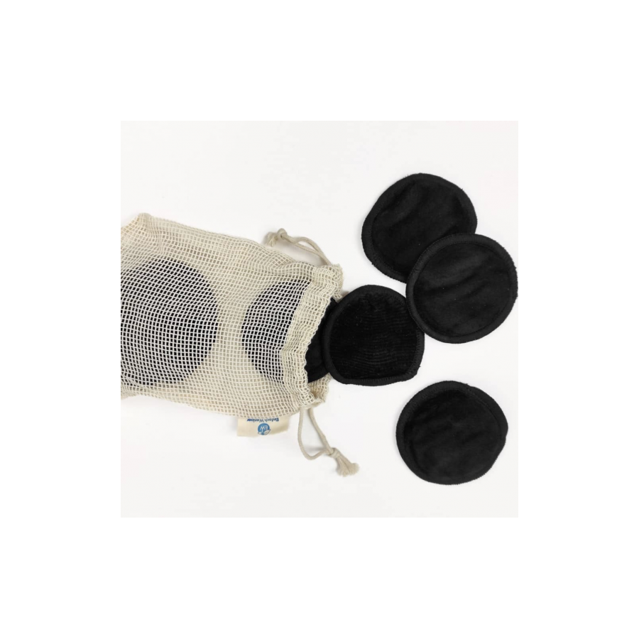 Wiederverwendbare Abschminkpads aus Bambus - schwarz