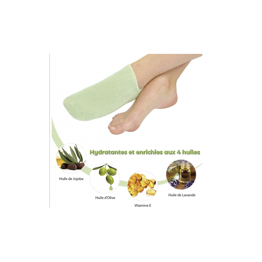 Grüne, feuchtigkeitsspendende SPA-Socken