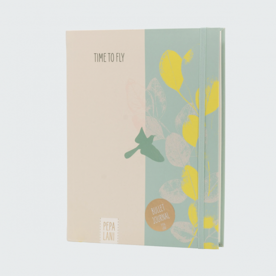 Bullet Journal, oiseau vert avec autocollants - Pepa Lani