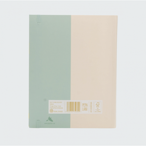 Bullet Journal, oiseau vert avec autocollants - Pepa Lani