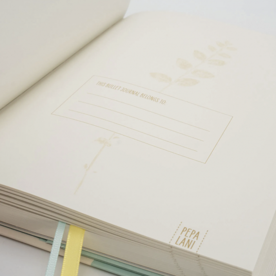 Bullet Journal, oiseau vert avec autocollants - Pepa Lani