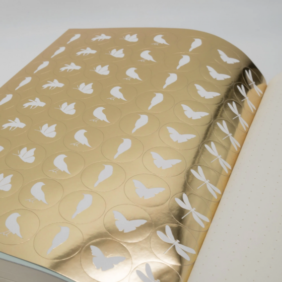 Bullet Journal, Vogel grün mit Aufklebern - Pepa Lani