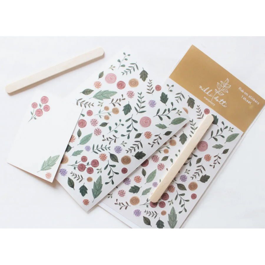 Aufkleber zum Reiben - Sommerblumen - Nikki Dotti