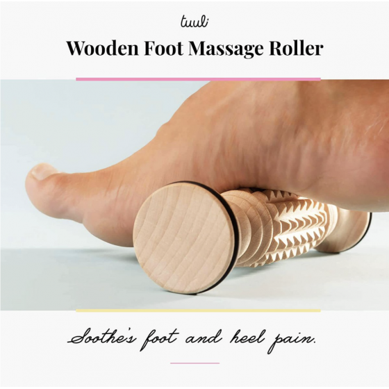 Rouleau de massage en bois pour pieds - Tuuli