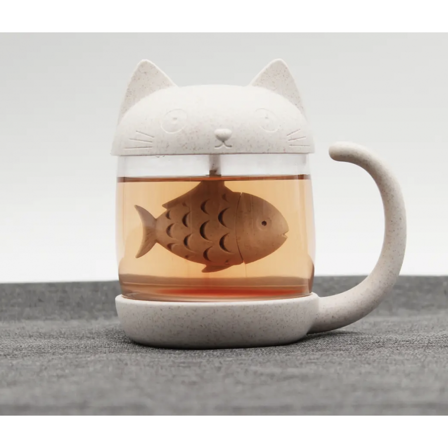Teetasse mit Infusor "Katze"