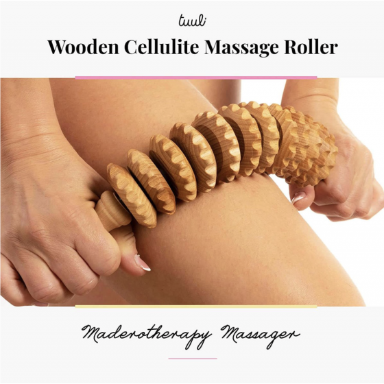 Rouleau de massage en bois Flexi Cellulite et drainage lymphatique Maderothérapie - Tuuli