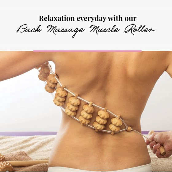 Holzrollenseil für Rückenmassage 120 cm - Tuuli