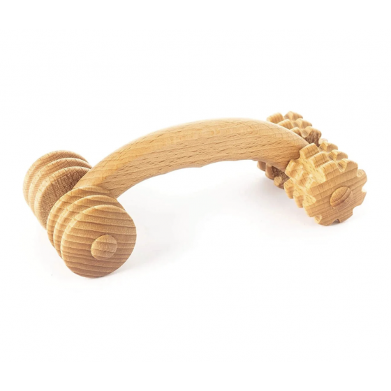 Rouleau de massage portatif en bois le corps et les épaules - Tuuli