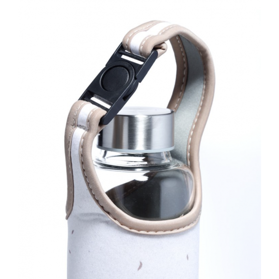 Wasserflasche aus Glas mit Schutzhülle Pampas Grass