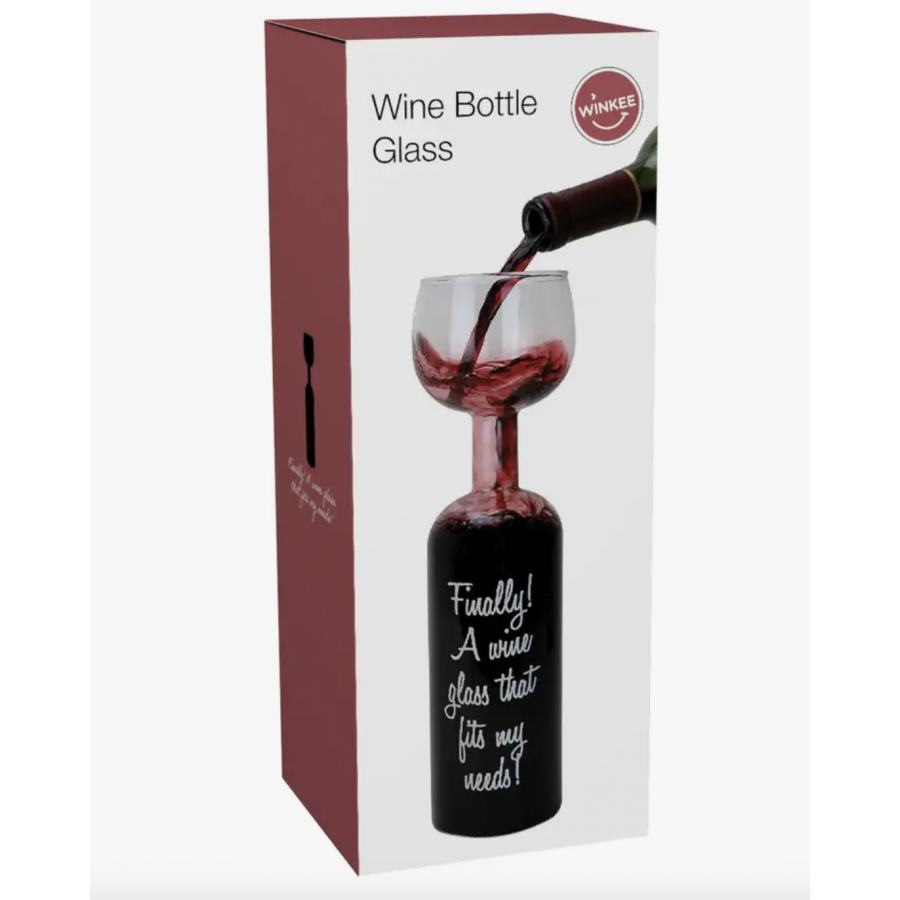 Bouteille de vin en verre "Finally"