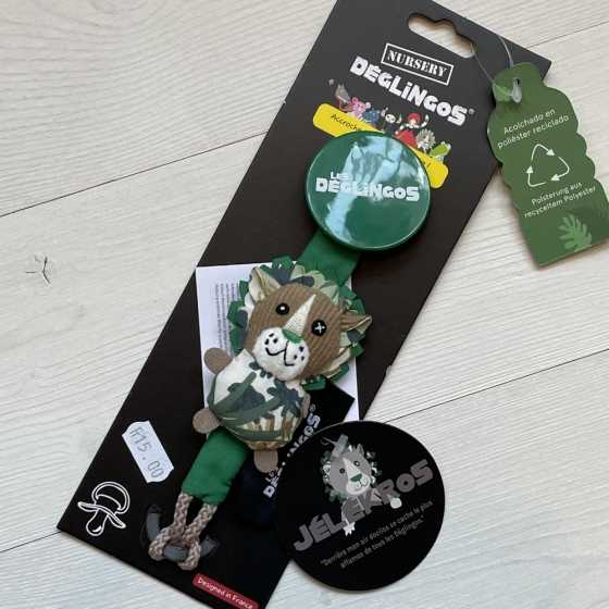 Attache sucette Jelekros le lion - Les Déglingos