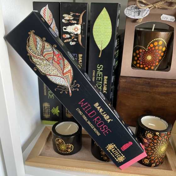 Rose Sauvage - Bâtons d'encens Banjara Ethno-Tribal Smudge