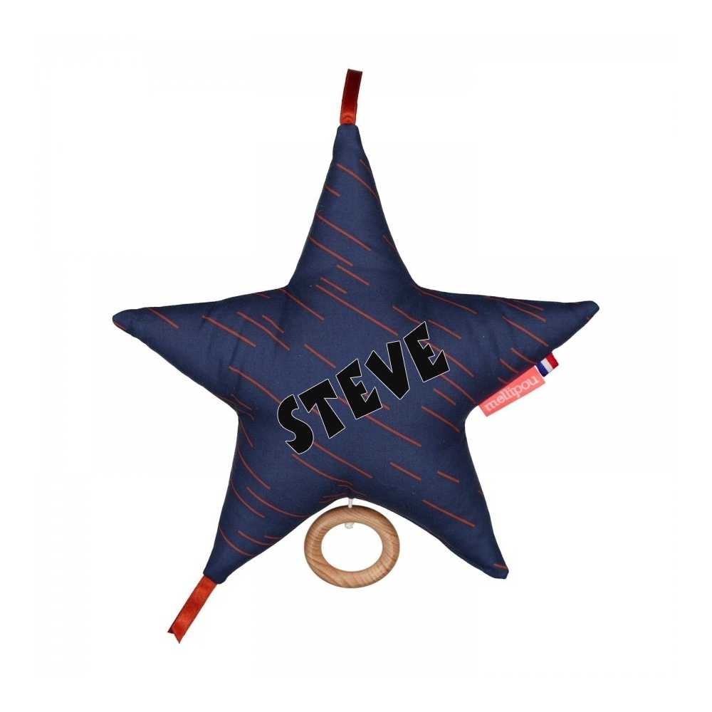 Stevie Wonder - Coussin Musical Etoile Justin - I Just Called - Mellipou, personnalisable, cadeau de naissance