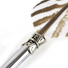 Quillpen, stylo à bille faisan argenté, marron / blanc