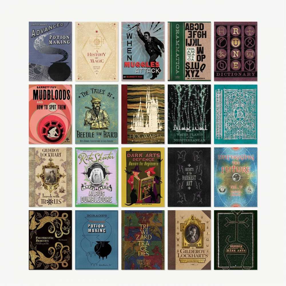 Minalima Postkartenset mit 20 Postkarten - Harry Potter - Wizarding books
