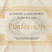 Küchentuch London to Hogwarts Platform 9¾ - Tea Towel Ticket Hogwarts Express - Harry Potter