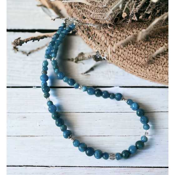 Collier Apatite, création artisanales, qualité suisse, pierres naturelles