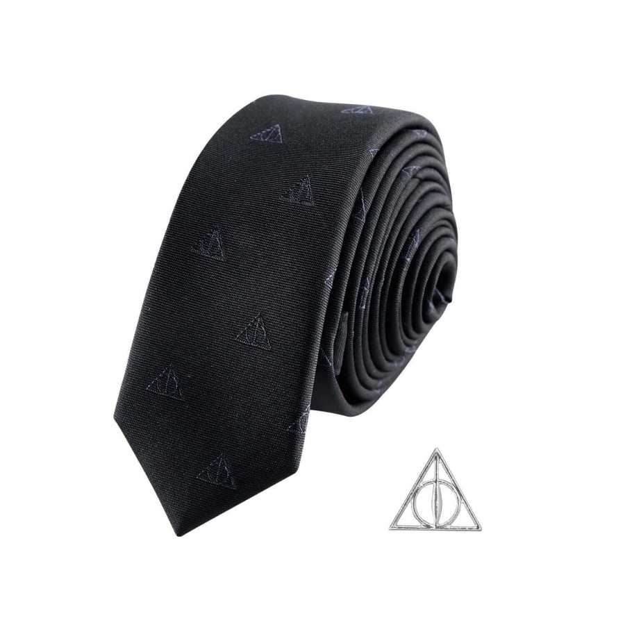 Cravate Deluxe Les Reliques De La Mort Avec Pin’s - Harry Potter