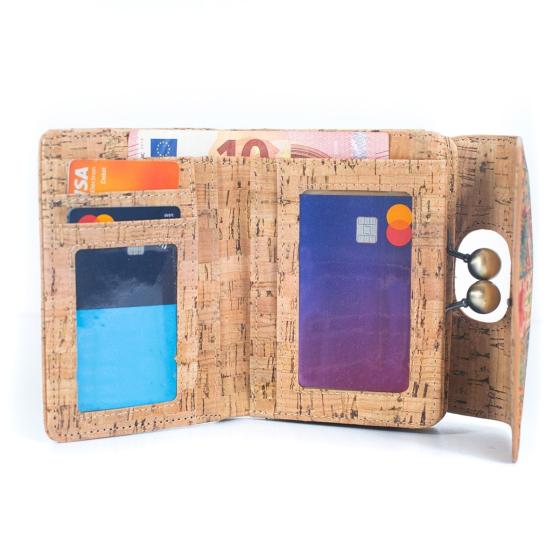 Kartenetui und Brieftasche mit Druck aus Naturkork
