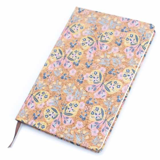Carnet de notes en liège imprimé papillons